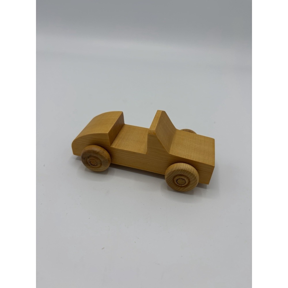 Vintage Handmade Old Model Wooden Car Handcrafted Classical Collectible Toy 4.5"